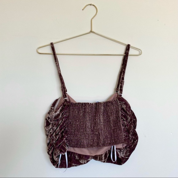 NWT Lulu’s Size M Purple Crushed Velvet Crop Top - Picture 5 of 8